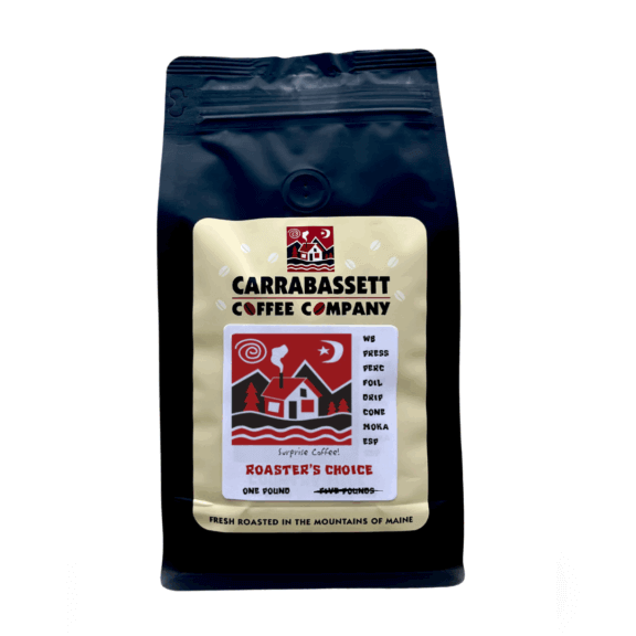 one pound bag of carrabassett coffee. Roaster's Choice.